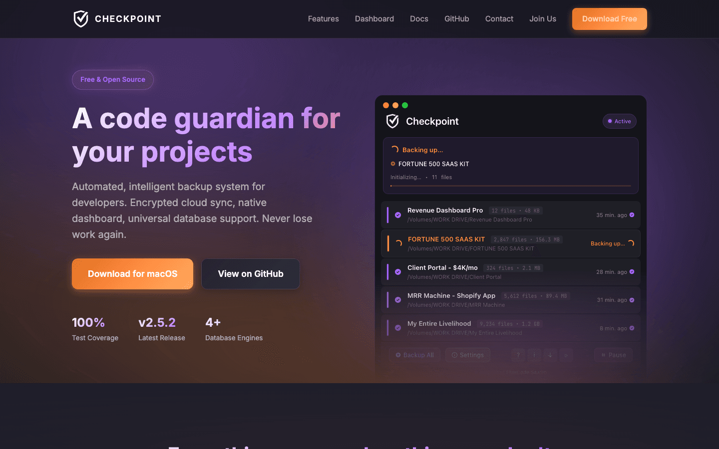 Checkpoint screenshot